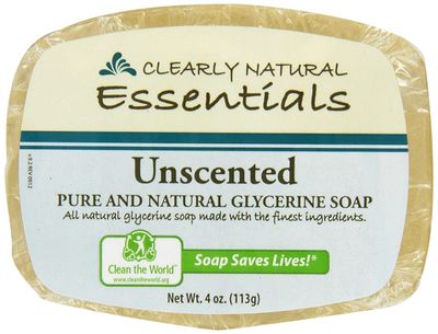 Glycerine Bar Soap - Unscented, 4 oz ( Pack of 2)