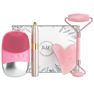 Eyebrow Razor Women Facial Hair Remover Skincare Tools Jade Roller Gua Sha Massager Facial Cleansing Brush Waterproof Beauty Self Care Gift Guasha Tool Eyebrow Shaper Women Exfoliation Face Tools