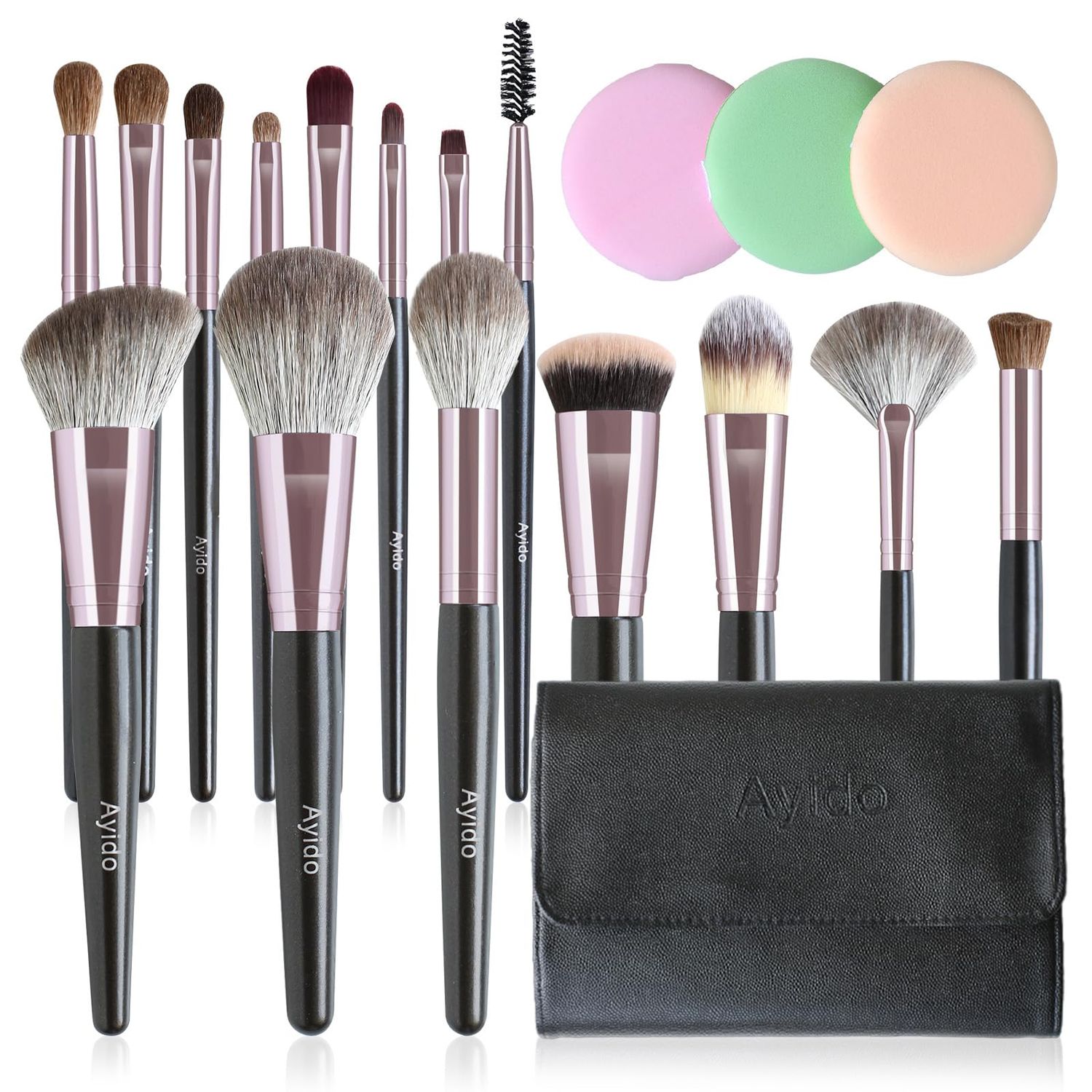 Brush make up 15pcs makeup brushes make up brushes set livid for makeup professional makeup brush kabuki foundation blending brush eyeshadows make up brush set Gift for Women
