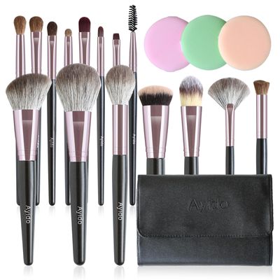 Brush make up 15pcs makeup brushes make up brushes set livid for makeup professional makeup brush kabuki foundation blending brush eyeshadows make up brush set Gift for Women