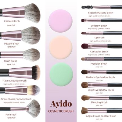 Brush make up 15pcs makeup brushes make up brushes set livid for makeup professional makeup brush kabuki foundation blending brush eyeshadows make up brush set Gift for Women