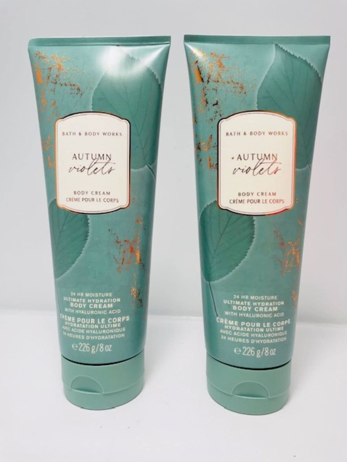 Bath &amp; Body Works AUTUMN VIOLETS Ultimate Hydration Body Cream - Value Pack Lot Of 2 - Full Size