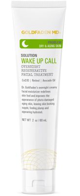 Dr. Goldfadens Wake Up Call Night Facial Moisturizer Night Cream for Dry &amp; Aging Skin | w/Alpha Lipoic Acid, Avocado Oil Retinol, Co-enzyme Q10 2.0 Fl Oz