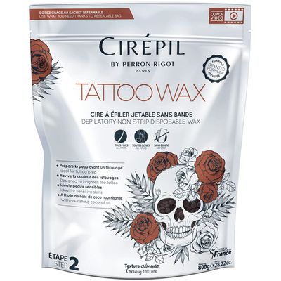 Cirepil - TATTOO - Sublim Care - 800g, 28.22oz Patented Wax Beads for Tattooed Areas - Illuminates, Redefines &amp; Brightens Skin