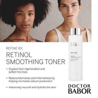 Doctor BABOR Refine Retinol Smoothing Toner, Travel Toner for Face, Hydrating and Reduces Winkles, Redness and Blemishes, 1 oz