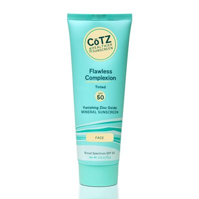 CTZ | Flawless Complexion | Lightly Tinted | Facial Mineral Sunscreen Broad Spectrum SPF 50; 2.5 oz / 70 g