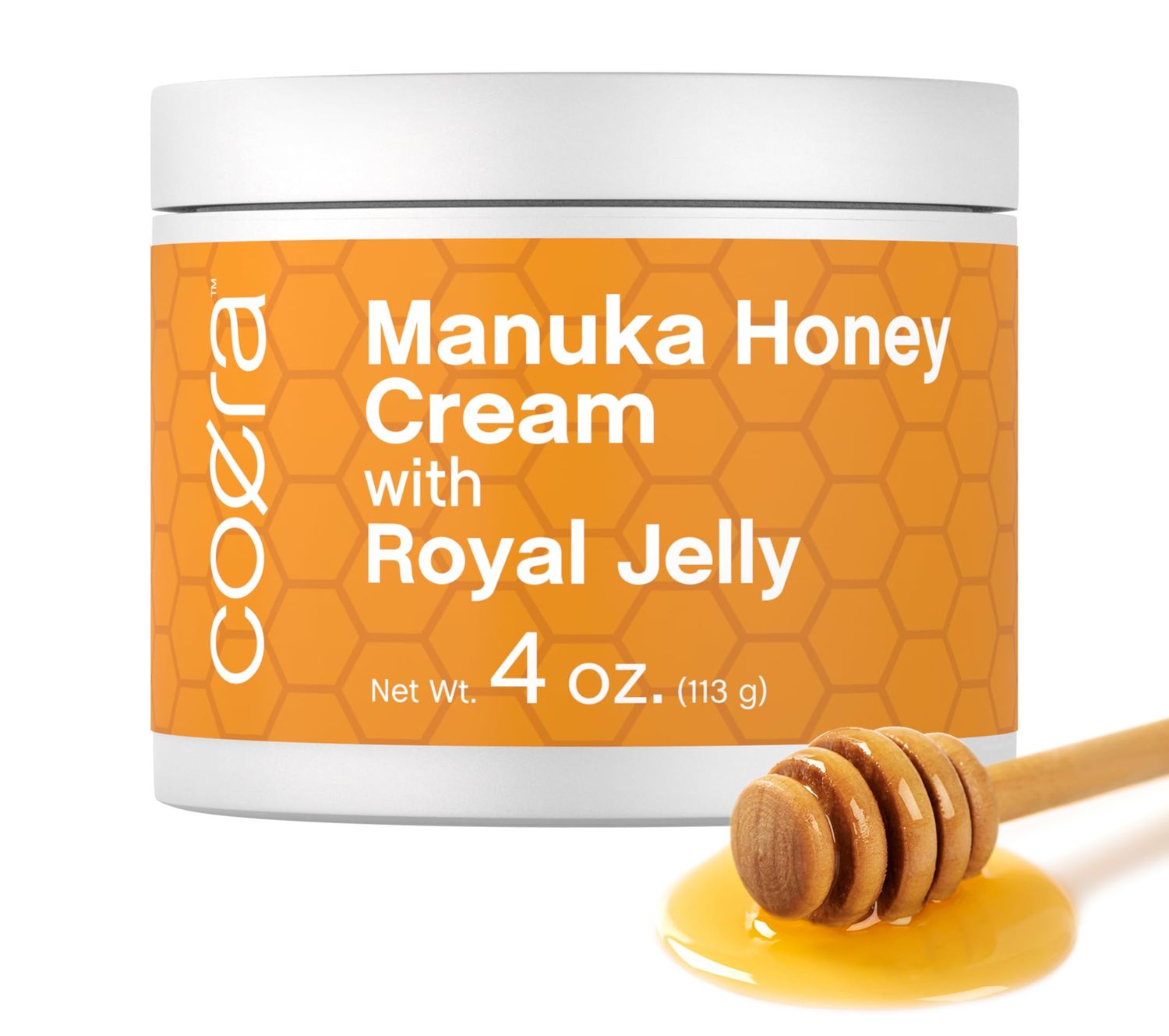 Coera Manuka Honey Cream | with Royal Jelly | 4oz | Hydrating Moisturizer for Face &amp; Skin | Free of Parabens, SLS, &amp; Fragrances | Packaging May Vary