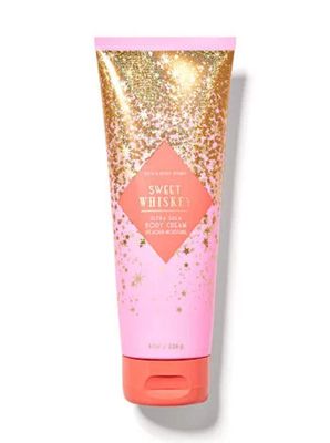 Bath and Body Works Sweet Whiskey Ulta Shea Body Cream 8 Ounce Pink and Gold Label