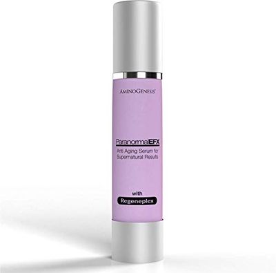 AminoGenesis ParanormalEFX Advanced Anti-Aging Rejuvenating Super Serum 2 oz (Sun Damage, Collagen, Elastin Boosting w/Vitamins A, E, D, Tremella Mushroom Extract, Synthe&#39;6 &amp; Selaginella Lepidophylla)