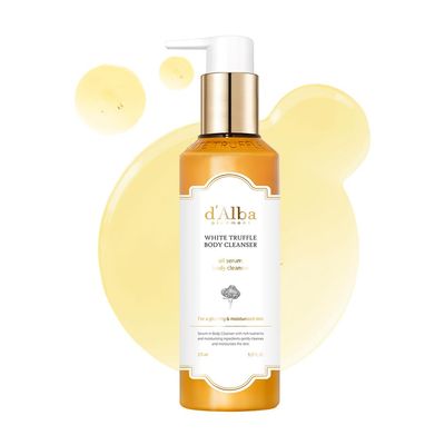 d&#39;alba Piedmont White Truffle Oil Serum Body Cleanser 275ml, Vegan, Moisturizing and Mild Formula, Rich Gentle Lather