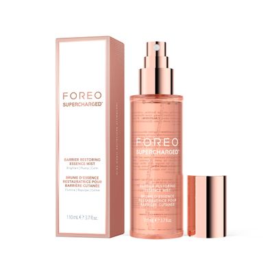 FOREO SUPERCHARGED Barrier Restoring Essence Mist, 3.7 fl oz - Collagen Boosting Spray Moisturiser - Collagen Peptides, Niacinamide, Centella Asiatica, Panthenol - Face Mist For All Skin Types