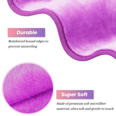 HealAge 8 Pack Makeup Remover Cloth,13x7 Inch Reusable Makeup Remover Towels, Ultra Soft Microfiber Face Cloth Reusable Facial Washcloths, 4 Colors