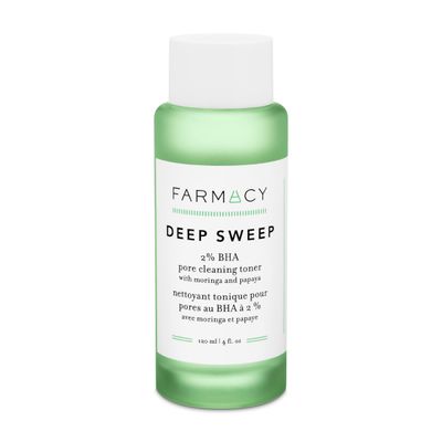 Farmacy 2% Salicylic Acid Toner for Face - Deep Sweep Gentle BHA Exfoliant for Oily Skin - Refines Texture with Papaya Enzymes &amp; Moringa Water for a Healthy-Looking Complexion (120ml)
