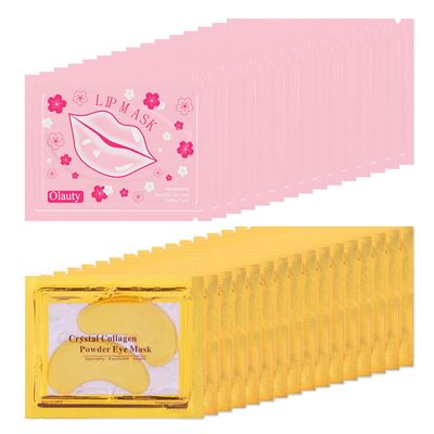 30 Pairs Lip Masks &amp; Eye Masks, Under Eye Masks,Moisturizing Collagen Lip Masks Crystal Lip Care Gel Pads Patches, for Dry Lips,Effectively Nourishes Lip &amp; Eye Skin Care