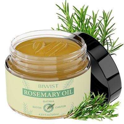 BIWIST Rosemary Oil for Hair Growth,Organic Rosemary Hair Oil for Thin Hair Eyebrows Beard,100% Natural Rosemary Ointment With Batana for Skin Care Body Massage,Men And Women4.23 Floz/120g