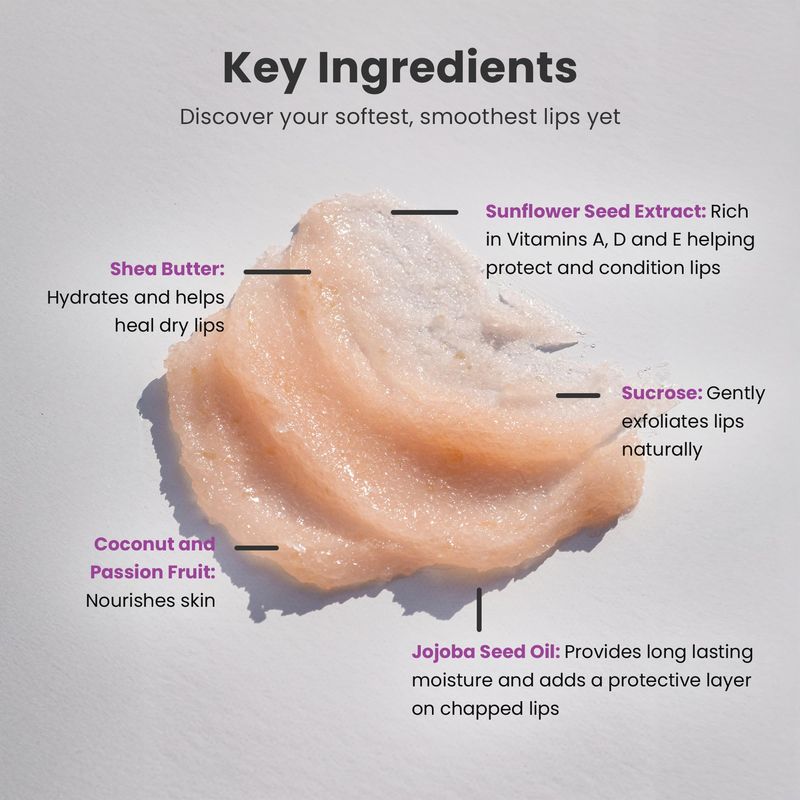 Dermasuri Lip Scrub Exfoliator - Sugar Scrubber &amp; Moisturizer - Overnight Hydration - Brighten &amp; Soften Dry &amp; Dark Lips - For Men &amp; Women