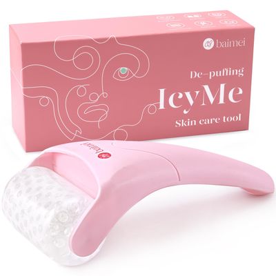 BAIMEI IcyMe Cryotherapy Ice Roller for Face and Eyes Massager Puffiness Redness Reducing Migraine Pain Relief, Skin Care Tool Helps on Muscle Tension, Self Care Gift for Men Women