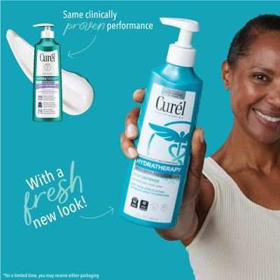 Curel Hydra Therapy, Itch Defense Moisturizer, Wet Skin Lotion, 12 Ounce, with Advanced Ceramide Complex, Vitamin E, &amp; Oatmeal Extract, Helps to Repair Moisture Barrier