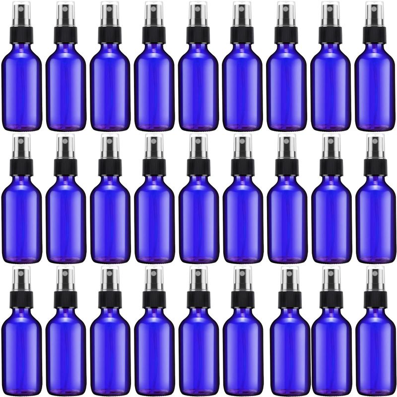 Eccliy 32 Pcs 2 oz Glass Spray Bottles for Essential Oils Small Fine Mist Glass Spray Bottle Refillable Mini Liquid Cosmetic Spray Bottles Containers for Travel Cleaning Skin Care Plants