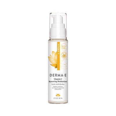 Derma E Vitamin C Renewing Moisturizer - Brightening and Hydrating Facial Skin Renewing Cream - Anti-Aging Facial Moisturizer and Day Cream, 2 oz