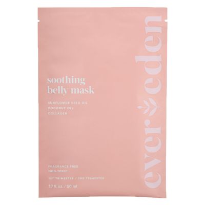 Evereden Soothing Belly Mask for Stretch Marks - 2nd/3rd Trimester Size | 1 count | Belly Mask for Pregnancy | Clean Pregnancy Skincare | Non-toxic and Fragrance Free