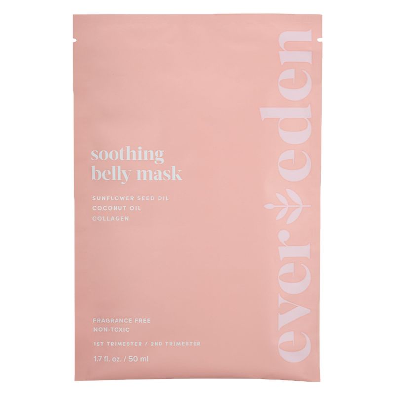 Evereden Soothing Belly Mask for Stretch Marks - 2nd/3rd Trimester Size | 1 count | Belly Mask for Pregnancy | Clean Pregnancy Skincare | Non-toxic and Fragrance Free