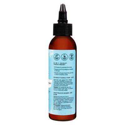CIBU 3-in-1 Scalp Treatment - Soothing Peppermint Treatment for Build Up on Scalp - Herbal Rinse for Healthy and Shiny Scalp and Hair - Advanced Care Hair and Exfoliating Scalp Treatment - 3.8oz