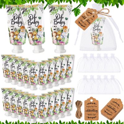 Dansib 48 Sets Baby Shower Hand Cream Baby Shower Party Favors for Guests Christmas Hand Cream Gift Bulk Travel Size Hand Lotion Hand Cream Set for Wedding Baby Shower Christmas(Animal)