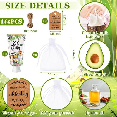 Dansib 48 Sets Baby Shower Hand Cream Baby Shower Party Favors for Guests Christmas Hand Cream Gift Bulk Travel Size Hand Lotion Hand Cream Set for Wedding Baby Shower Christmas(Animal)