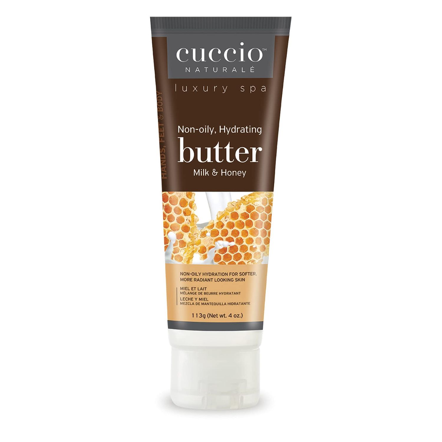 Cuccio Naturale Butter Blends - Ultra-Moisturizing, Renewing, Smoothing Scented Body Cream - Deep Hydration For Dry Skin Repair - Made With Natural Ingredients - Milk &amp; Honey - 4 Oz