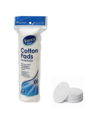 Amoray Care Cotton Pads (600 Count) | Make up Remover, Hypoallergenic, Lint Free | 100% Pure Cotton