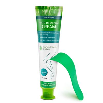 Hair Removal Cream: Painless Depilatory Cream for Sensitive Skin, Face, Body, and Bikini Areas - Fast-Acting Formula with Aloe Vera, Paraben &amp; Sulfate Free