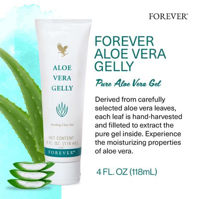 Forever Living - Forever Aloe Vera Gelly - Pure Aloe Gel - Soothes, Moisturizes, and Conditions - Vegan, Vegetarian, Gluten-Free - 4 fl oz.