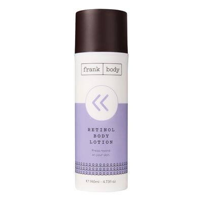 frank body Retinol Body Lotion | Vegan, Cruelty Free Anti-Aging Body Moisturizer | Reduce Appearance of Fine Lines &amp; Hyperpigmentation with Retinol, Peptides &amp; Berry Extracts | 4.73 fl oz / 140 mL