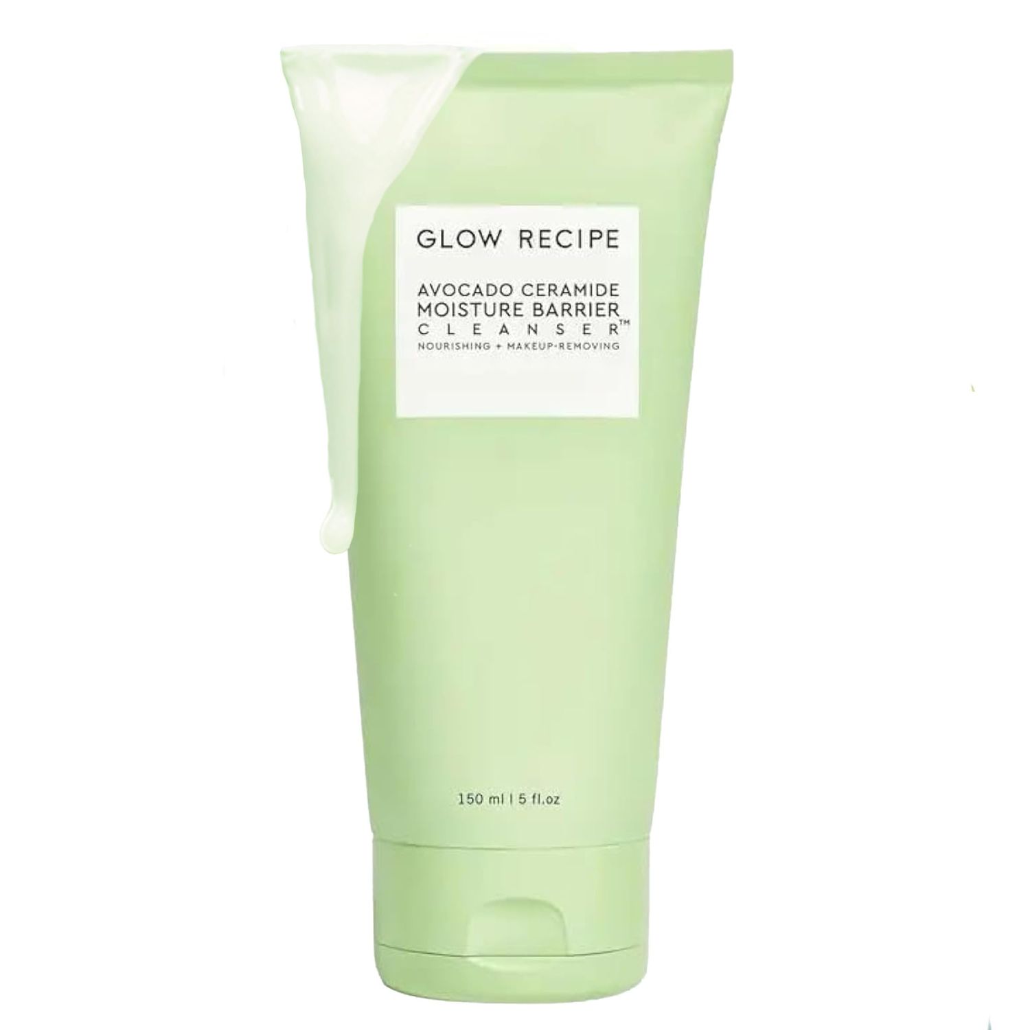 Glow Recipe Avocado Ceramide Moisture Barrier Face Cleanser - Hydrating Facial Cleanser for Dry Skin - Daily Makeup Remover &amp; Gentle Face Wash with Avocado Oil for Skin Barrier Repair (150ml)
