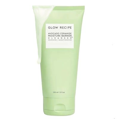 Glow Recipe Avocado Ceramide Moisture Barrier Face Cleanser - Hydrating Facial Cleanser for Dry Skin - Daily Makeup Remover &amp; Gentle Face Wash with Avocado Oil for Skin Barrier Repair (150ml)
