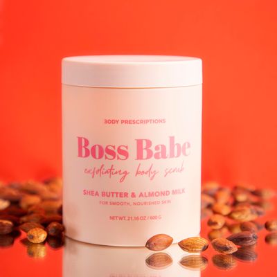Body Prescriptions Exfoliating Body Scrub - Body Cleanser for Nourished, Ultra-Smooth Skin, Shea Butter and Almond Milk