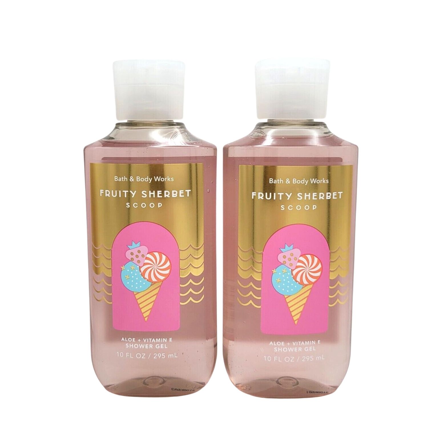 Bath &amp; Body Works Shower Gel Gift Set 10oz Each Pack of 2 (Fruity Sherbet Scoop)
