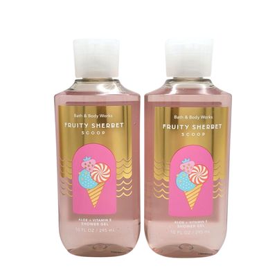 Bath &amp; Body Works Shower Gel Gift Set 10oz Each Pack of 2 (Fruity Sherbet Scoop)