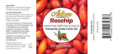 Artizen 8oz Rosehip Oil - Pure Natural Cold Pressed & Harvested From Fresh Roses Bushes & Rose Seed - Rose Hip Oil for your Face, Nails, Hands - Rosehip Oil for Skin