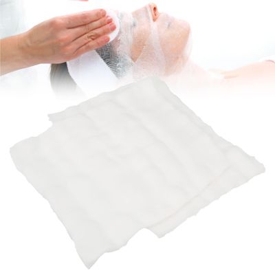 100pcs Facial Gauze Mask, Disposable Facial Mask, Gauze Face Mask Disposable Pre Cut Cotton Soft Facial Mask for Skin Face Care for Spas Beauty Salons