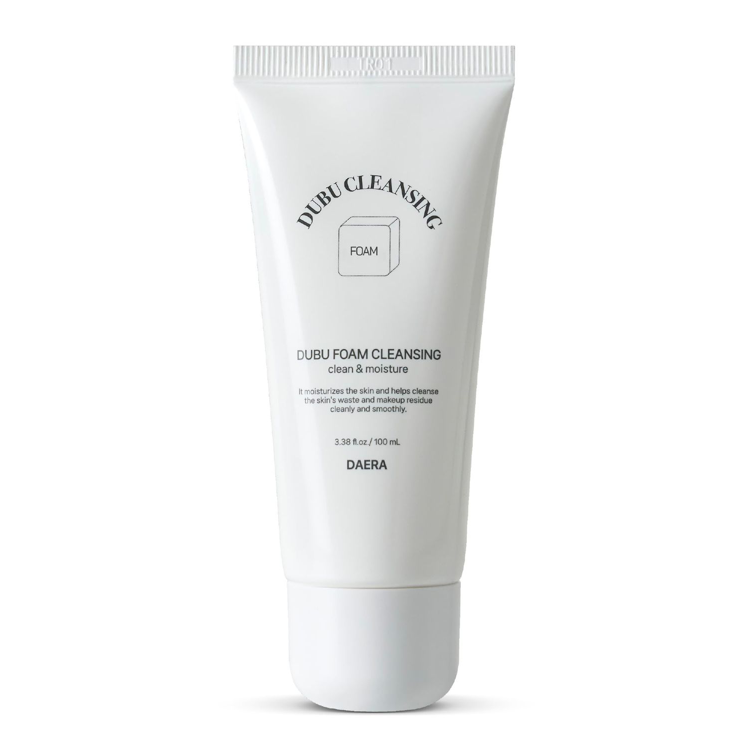 DAERA DUBU Foaming Cleanser 100ml, Hydrating &amp; Moisturizing, Soothing for Sensitive Skin, Hyaluronic Acid, One Step Cleasing, Panthenol &amp; Soy Ferment Extract, Korean Facial Cleanser