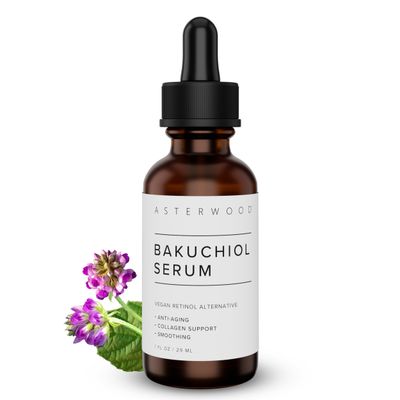 Asterwood Bakuchiol Serum for Face - Retinol Alternative Bakuchiol Oil - Plumping, Anti-Aging and Anti-Wrinkle - Smoothing Skin Care 29ml/1 oz
