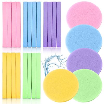 120-Pack Compressed Facial Sponges Face Cleansing Sponge Skin Care, Round Makeup Removal &amp; Exfoliating Sponges for Women, Ideal for Daily Cleansing and Exfoliation Multicolored