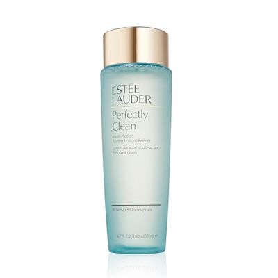 Este Lauder Perfectly Clean Multi-Action Hydrating Toning Face Lotion/Refiner | Exfoliating Toner, 6.7 Fl Oz