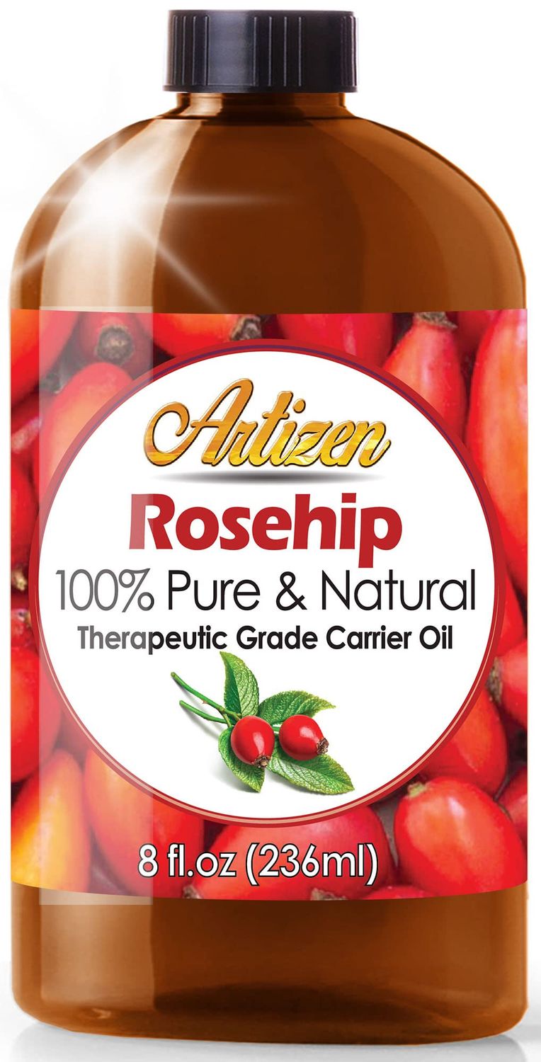 Artizen 8oz Rosehip Oil - Pure Natural Cold Pressed &amp; Harvested From Fresh Roses Bushes &amp; Rose Seed - Rose Hip Oil for your Face, Nails, Hands - Rosehip Oil for Skin