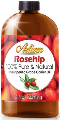 Artizen 8oz Rosehip Oil - Pure Natural Cold Pressed &amp; Harvested From Fresh Roses Bushes &amp; Rose Seed - Rose Hip Oil for your Face, Nails, Hands - Rosehip Oil for Skin