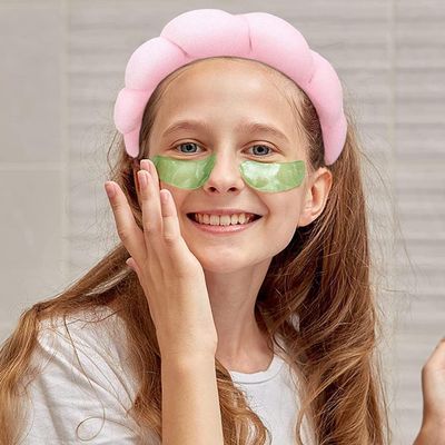 Aufona Spa Headband for Women, White Terry Towel - Hairband for Skincare, Makeup Removal, Shower, Yoga, Work Out, Absorbs Sweat for Her