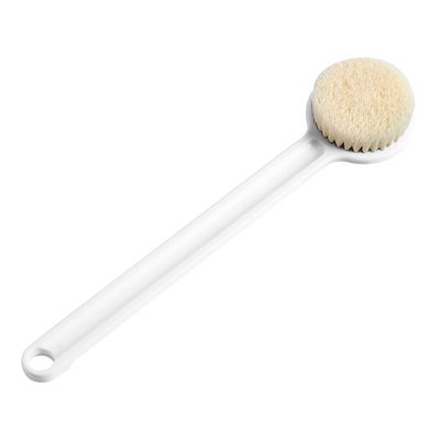 Back Bath Brush Long Handle for Shower, Back Brush Scrubber, Skin Exfoliator for Bath Scrubber Body Brush for Men Women White