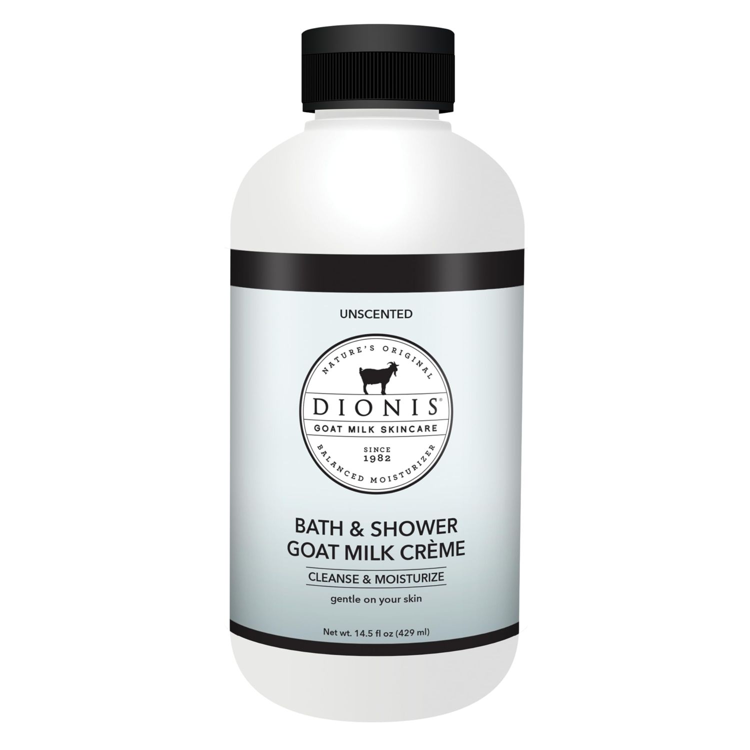 Dionis Goat Milk Skincare Unscented Bath Soap &amp; Liquid Shower Crme, Skin Moisturizer &amp; Hydrating Body Wash Made in The USA, Cruelty Free Shower Gel For Sensitive Skin, 14.5 oz Bottle
